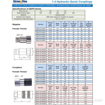 Hydraulische Schnellkupplung ISO16028